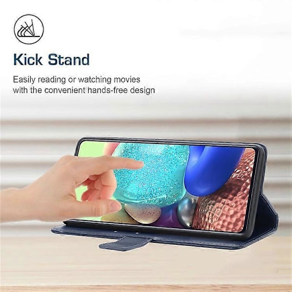 Kompatibel for iPhone 14 Pro Max 6.7 tommer Mobiltelefondeksel Fullstendig Omsluttet PU-Lær Y-Formede Linjer Preging Lommebok Stativ Telefon C Blue