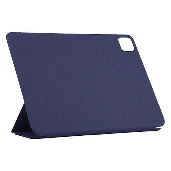 Kompatibelt Fodral för iPad Pro 11 (2024) PU Läder Tri-fold Ställ Magnetisk Stängning Tablet Skydd DarkBlue