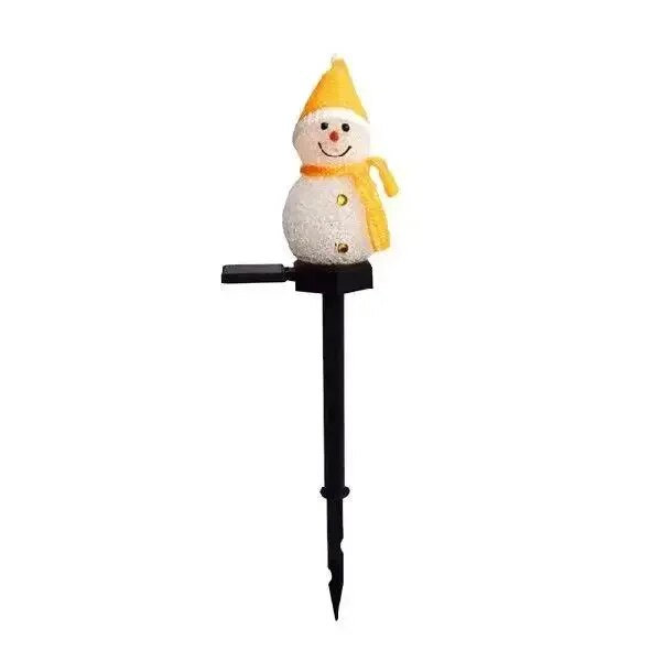 Vattentät Solcell Snögubbe Lampa Utomhus Snögubbe LED Trädgårdslampor Jul Gräsmatta Snögubbe Landskapsljus Markplugg Lampor orange