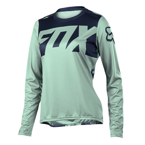 Sommar dam FOX långärmad utomhus sport andningsbar långärmad T-shirt L