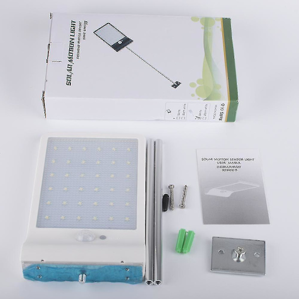 2 st 36 LED Solcellsdriven Utomhus Väggpanel Lampa med Dagsljussensor