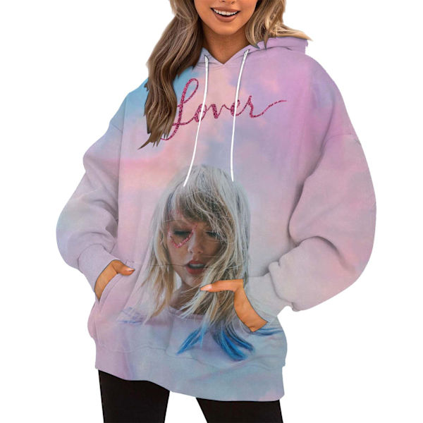 Taylor Swift -laulaja Taylor Swift -oheistuotteet 3D-tulostettu huppari trendikäs sekä miehille että naisille 4XL