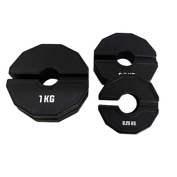 Gym Micro-Viktskivor Hantel Fraktionella Viktskivor Gummi Fraktionella Viktskivor Add-on Ändring Svart 0,5 kg