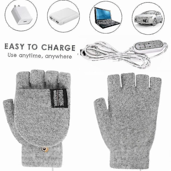 Vinter Elektrisk Isolering USB Varmehandsker S-l S