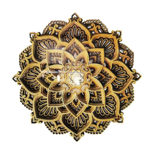 Mandala LED Natlampe Yoga Rum Multilags Udskåret Lampe Væg Hjemmeindretning