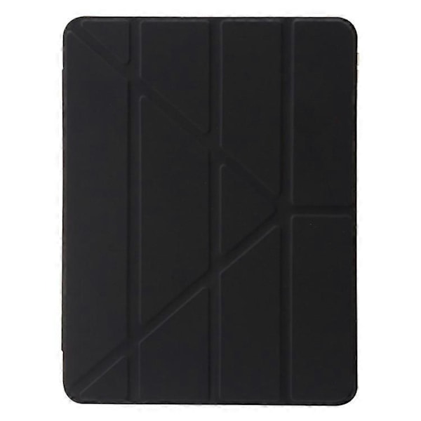 Yhteensopiva iPad Air 11 (2024) Kotelo PU Nahka Origami Jalusta Läpinäkyvä Tablettisuojus Black