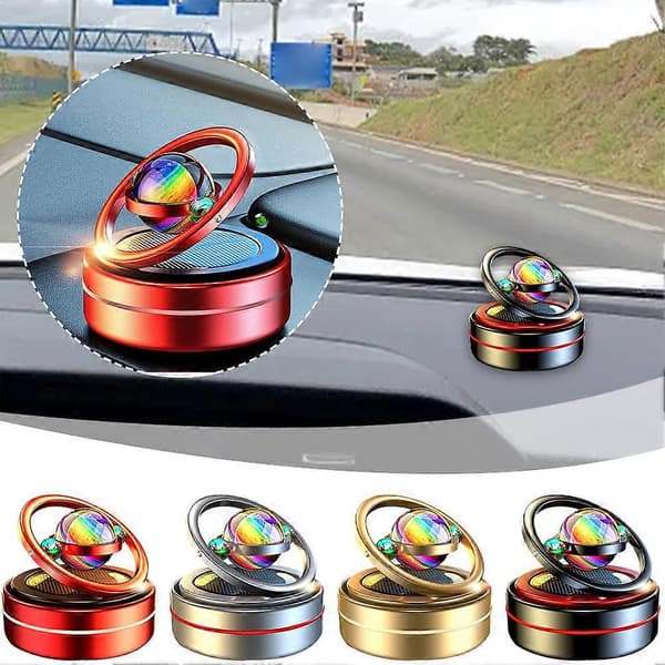 Solar Roterende Aromaterapi Roterende Bildiffuser Dashbordpynt Black