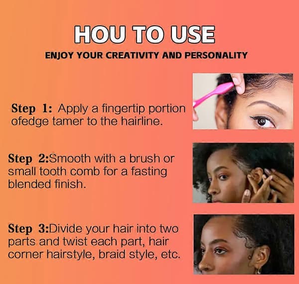 Braid GelExtreme Hold, High ShineFrizz & Flake-Free Edge Control With Olive OilSlick & Style Braids 2pcs