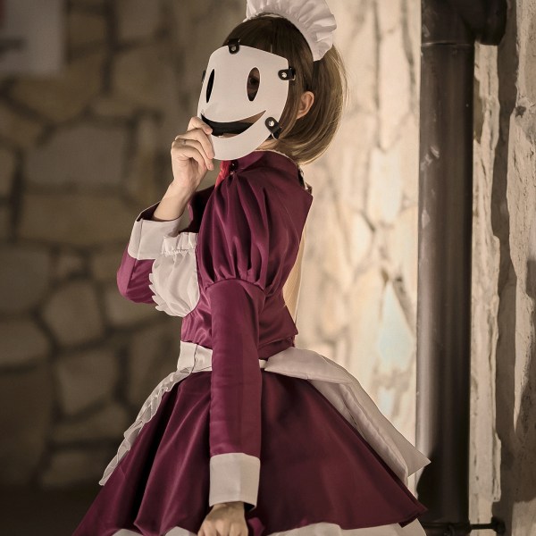 Luftintrång cosplay kostym maskerad hembiträde kostym Halloween anime cos kostym full set 4XL