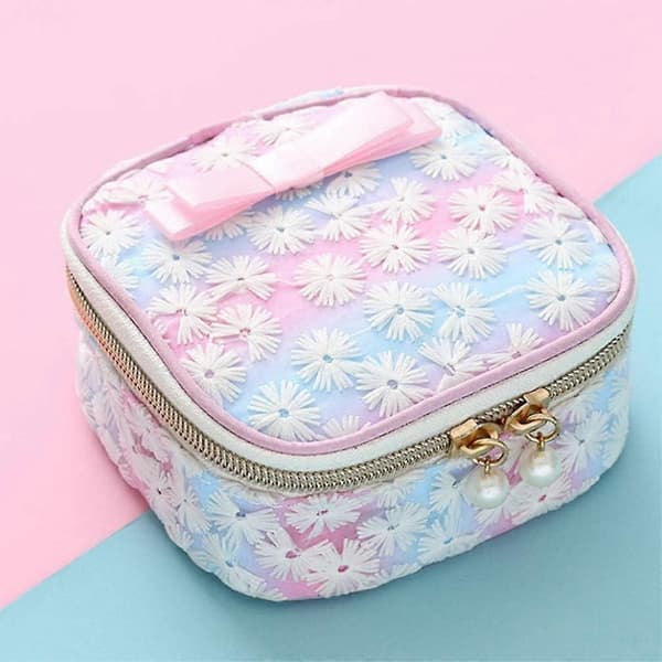 Sanitetsbindpose Sanitetsveske Organizer Holder Broderi Oppbevaringspose for Reise