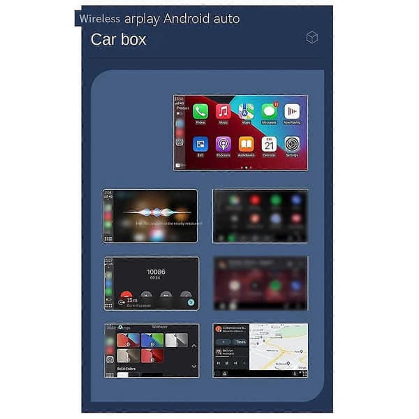 2-i-1 Trådløs Carplay Android Adapter Trådløs Adapter Biladapter Konverter Kablet Android Auto Til Trådløs Boks