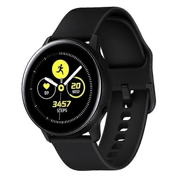 20 mm firkantet spænde silikone smart watch rem kompatibel med GarminMove Luxe/Move Style/Move 3 Black