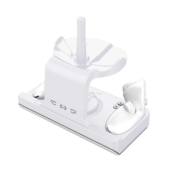För Quest3 VR Grip Laddningsbas 3 Headset Bländande Färg Laddningsvagga Laddare, Vit
