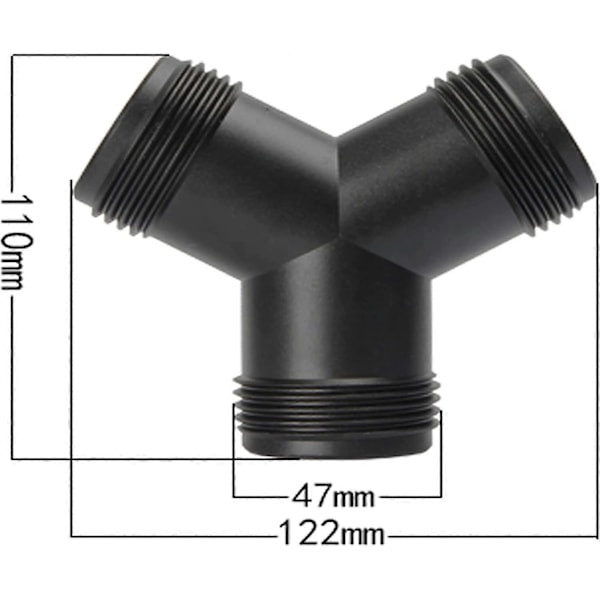 3-tiejakaja 25/32/38mm letkulle Y-liitin lampipumpulle puutarhaletkulle ja vesiväylien venttiilin säätöön (1\"/1 1/4\"/1 1/2\")