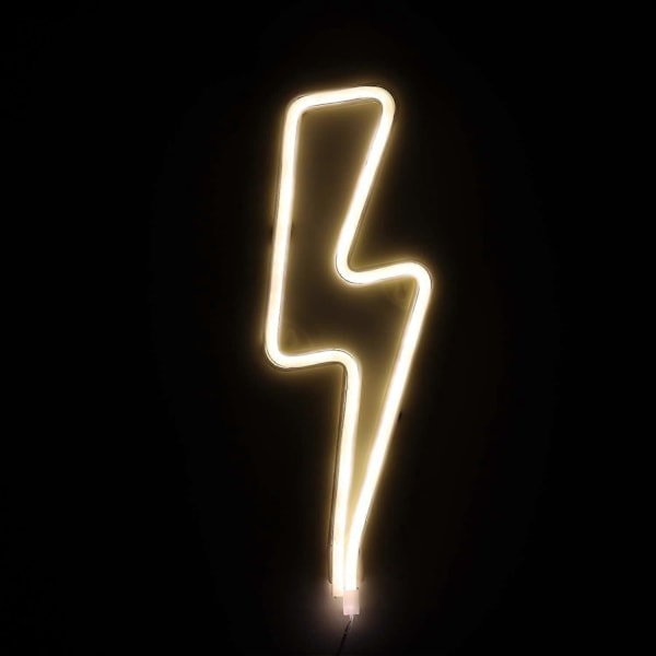 2025 Lämpliga Neonskyltar Blixt Batteridriven Och USB-driven Varmvit Konst Led Dekorativ Lampa