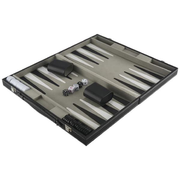 Backgammon Set - Klassiskt 37,5 cm Backgammon Set för Vuxna Brädspel för Antikt Backgammon Se