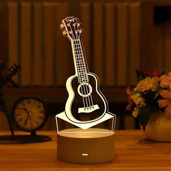 Romantisk Kjærlighet 3D Akryl LED Lampe for Hjem Barnas Nattlys Bordlampe Julebord Dekor Valentinsdag Nattbordslampe jita