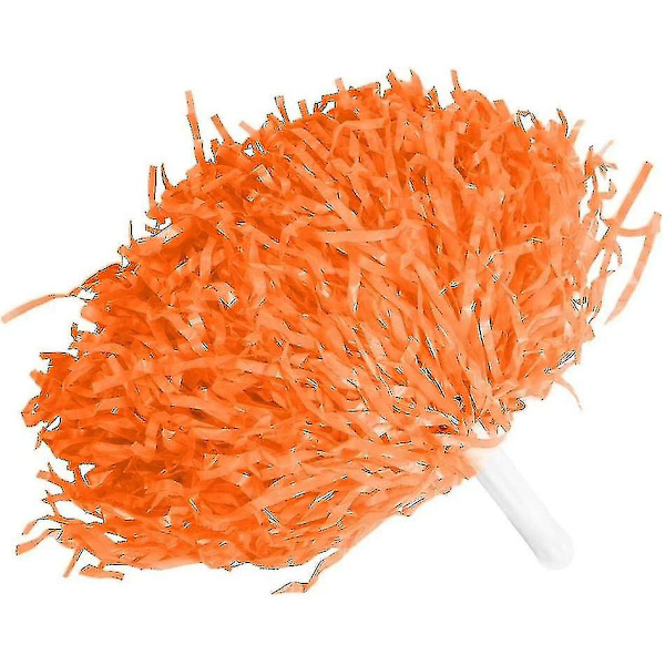 Cheerleading Pom Poms, 2 stk. Cheerleader Håndblomster Squad Cheer Mote Cheer Kostyme Tilbehør orange