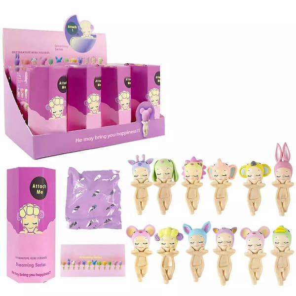 Angel Hippers Blind Box -lelu, leukaansa pitelevä enkelisarjan animehahmo