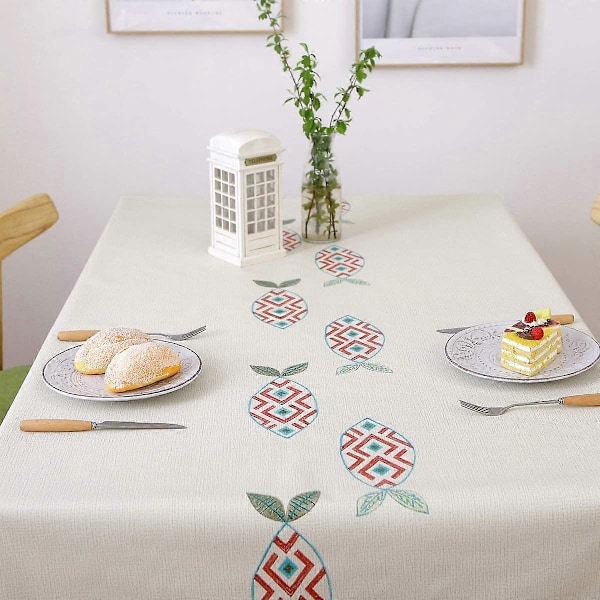 Bordsduk Torkbar PVC Duk Vattentät Lätt Att Torka Ren Plast Vinyl Bordsöverdrag Skydd Fyrkantig för Utomhus Picknick Fest (130x130 cm, Fisk)