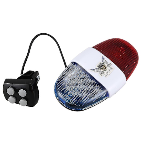 Sykkel Sykling 4 Toner 6 Led Elektroniske Led Varsellys Sirene Horn