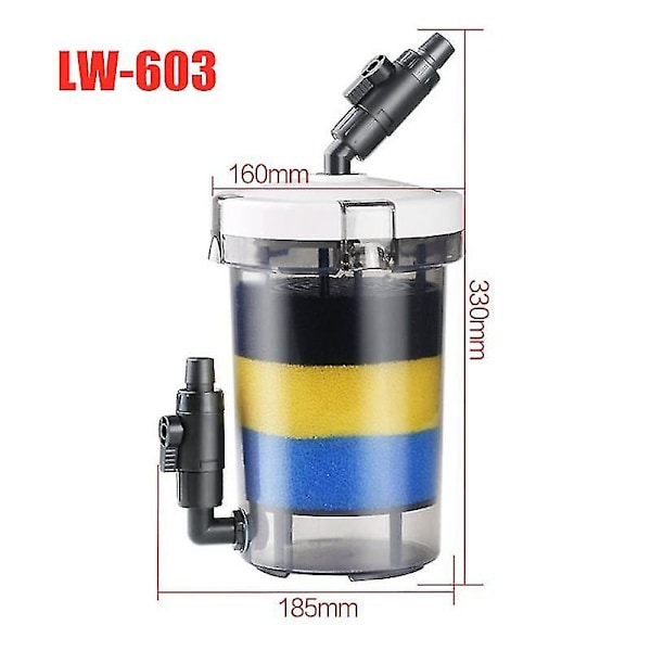 Akvariefilter Ultratyst Externa Akvariefilter Hink Hw-602/603 Hw-602b/603b Lw-602/603 Lw-602b/603b Akvariumpump