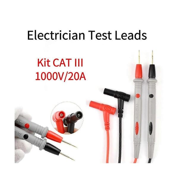 Universal Multimeter Testledninger Kabel AC DC 1000V 20A III Måleprober Pen til Multimeter Test