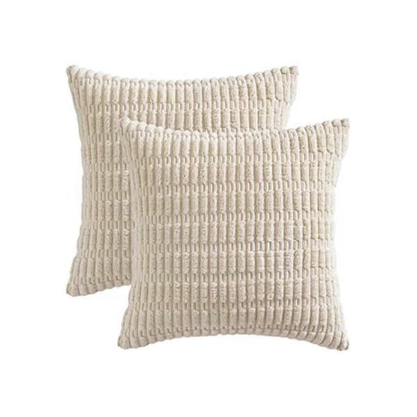 2-pak dekorative pudebetræk 45x45 cm til stue sofa seng, rustik bondegårdsstil H