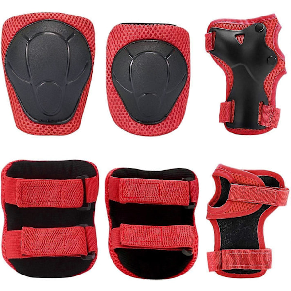 Knäskydd Barn Set 6 I 1 Skyddsutrustning Knäskydd Barn Armbågsskydd Set Skyddsutrustning Se