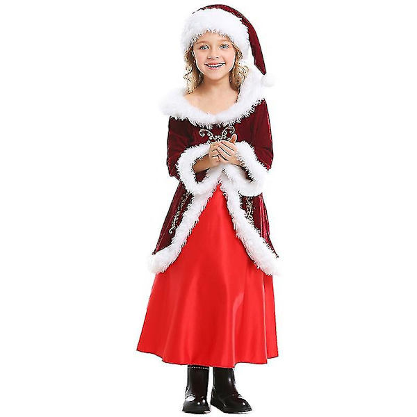 Tomtedräkt Dam Herr Barn Plus Size Tomtehjälpare Sammet Juldräkt Party kids XL