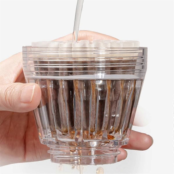 Crystal Eye Rejsebrygger 300ml Bærbar Kaffebrygger Kaffekop 2-i-1 Kompatibel med 155 Papirfilter