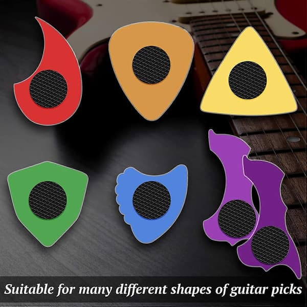 30-pack Gitarrplektrum Halkfria Grepp Självhäftande Gitarrplektrumgrepp för Gitarrbas Ukulele Mandolin