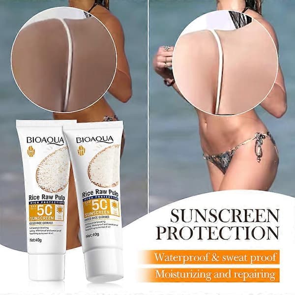 BIOAOUA Rispuré Solcreme SPF50+ PA+++ - 40g Lysnende UV-beskyttelse
