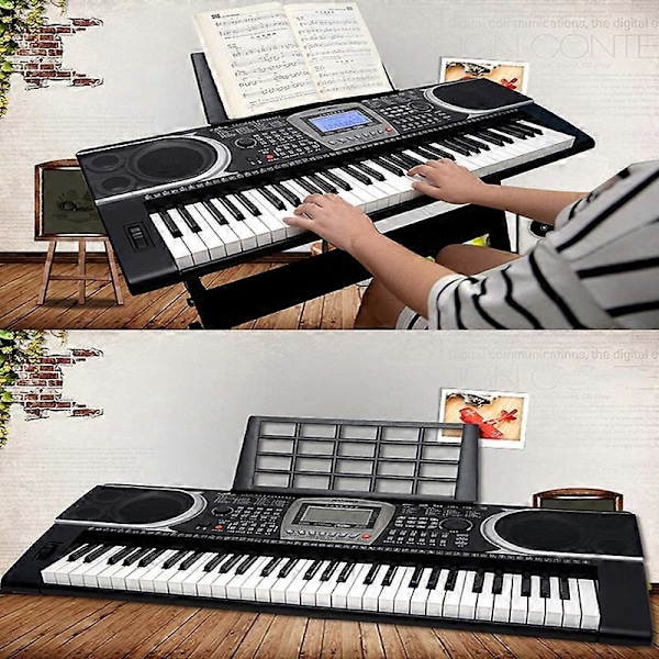 Nodeholder til noder, musikinstrument, keyboard, tilbehør, bærbar, holdbar, inkluderer 1 stk. nodebog
