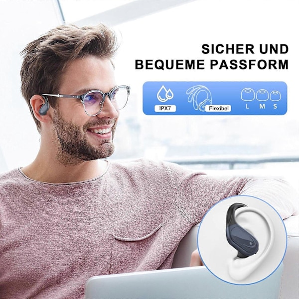 BX-17 Bluetooth 5.3 In-Ear Øretelefoner med Mikrofon - Svart