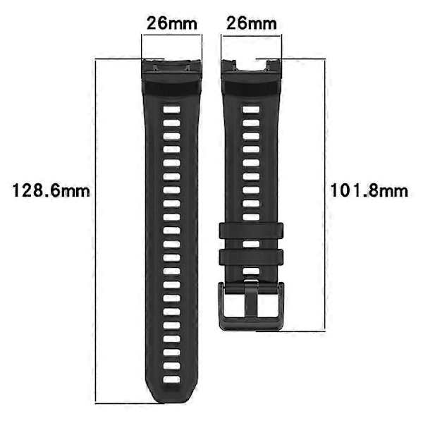 26mm Silikonrem Kompatibel med Garmin Instinct 3 Solar / Instinct 3 AMOLED 50mm Erstatningsklokkereim White