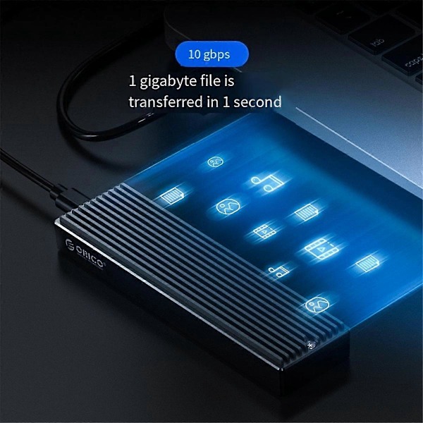M.2 SSD NVMe-hölje USB3.1 Gen2 Typ C 10 Gbps SSD-hölje Mobil hårddiskhölje