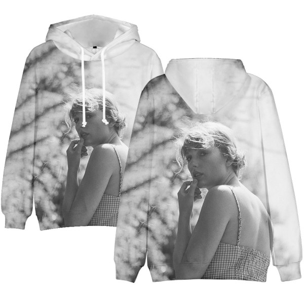 Taylor Swift -laulaja Taylor Swift taidekuvia oheislaite uusi 3D-digitaalitulostus hupullinen collegepaita 5XL