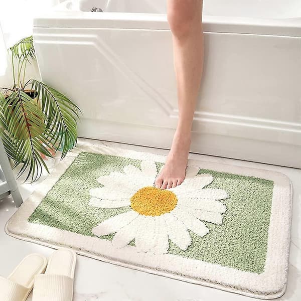 Daisy Baderomsmatter Sklisikker Baderomsdørmatte Absorberende Daisy Matter
