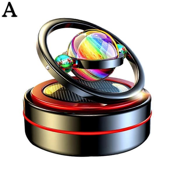 Solar Roterende Aromaterapi Roterende Bil Diffuser Instrumentbræt Ornamenter Black