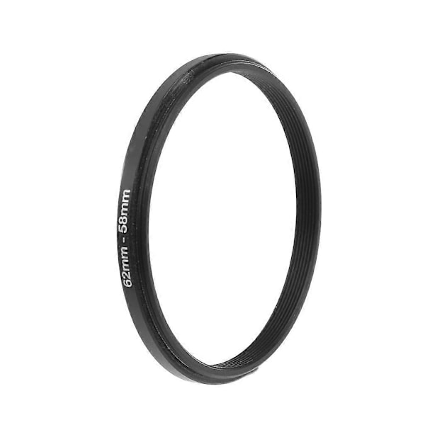 62mm - 58mm Metallinen Soviterengas Objektiiville Suodatin Kameratyökalu Uusi Musta