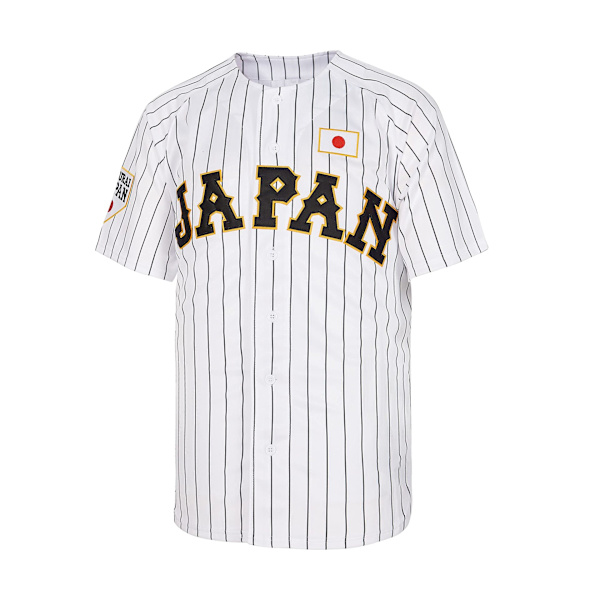 Japansk randig rugbytröja nr 16 Svart Hip Hop Party-tröja Broderad fotbollströja Filmversion White L