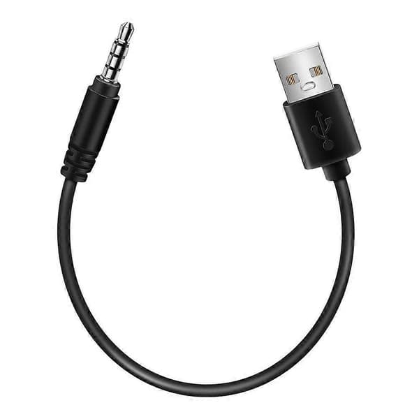 3,5 mm AUX lyd til USB 2.0 hann ladekabeladapterledning for bil M