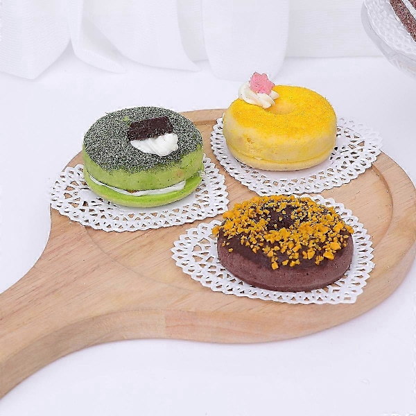 250 stk. 10 cm Hjerteformede Kakebrett, solide runde kakeunderlag, dessertbrett for bursdag, bryllup (hvit) - Yvan