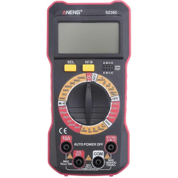 SZ305 1999 teller multimeter kondensatortestere smart voltmeter spenning strøm motstand ohm test