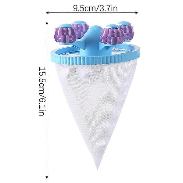 Fjerner for kjæledyrhår Multifunksjonelle lo- og hårfangere for husholdningsbruk Blue 3pcs