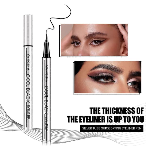 YANQINA Vandfast Eyeliner Pen - Hurtigtørrende Sort Flydende Liner til Øjne BROWN