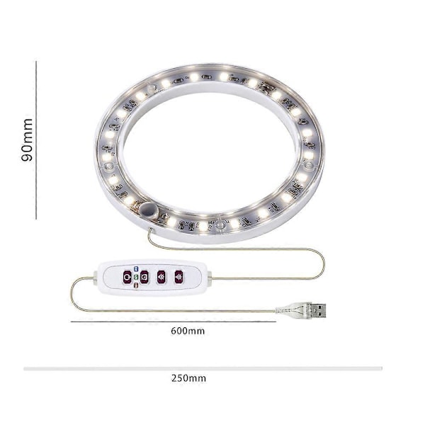 LED Kasvivalo Täysi Spektri Phyto Kasvilamppu USB Enkelirengaslamppu Mehikasveille, Kukille