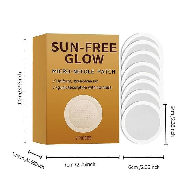Sunless Glow Micro Needle Patch, Selvbrunende Microdarts Plastre Naturlig Gradvis Bronze til Mænd Kvinder B 2pcs