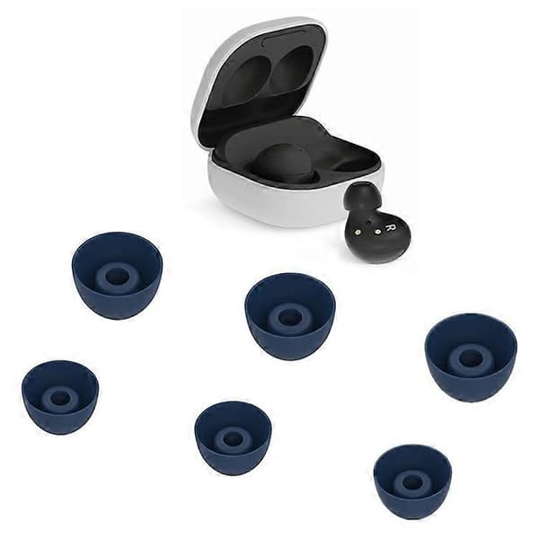 6 stk. Udskiftningsørepropper Bløde silikone øretelefonhætter Kompatible med Samsung Galaxy Buds2 Blue